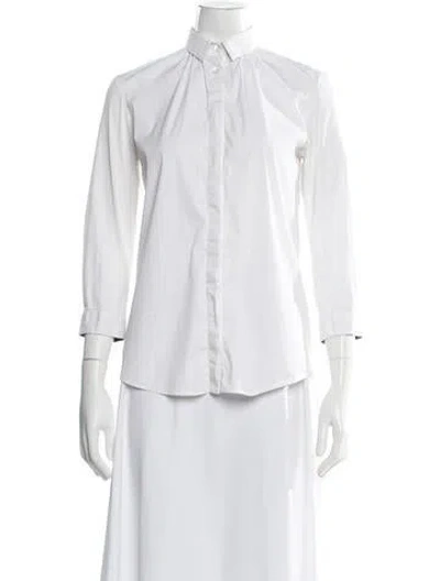 Pre-owned Burberry Three-quarter Sleeve Blouse In Neutral