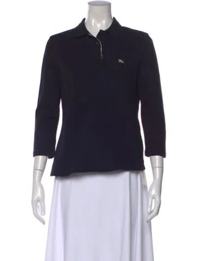 Pre-owned Burberry Three-quarter Sleeve Polo In Multi