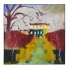 Burberry Thyme Walk Print Square Silk Scarf