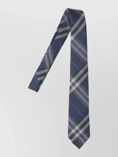 Burberry Tie Plaid Pattern Pointed Tip Standard Width In Multi