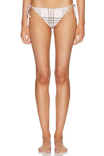 Burberry Tie Side Bikini Bottom In White