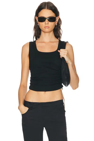 Burberry Tie Side Tank Top In Black