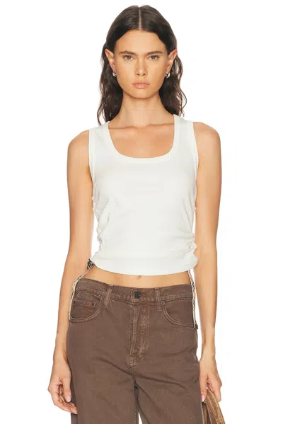 Burberry Tie Side Tank Top In White