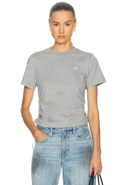 Burberry Tie Side T-shirt In Gray