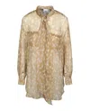 Burberry Tied Deer-printed Silk Blouse Woman Shirt Multicolored Size 8 Silk In Multi