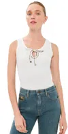 Burberry Ribbed-knit Tie-fastening Top In Multi