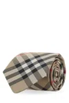 Burberry Men Embroidered Silk Tie In Gold