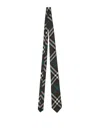 Burberry Check Silk Tie In Black