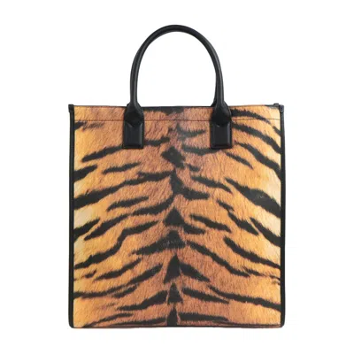 Burberry Tiger Print Denny Slim Vertical Tote Bag In Animal Print