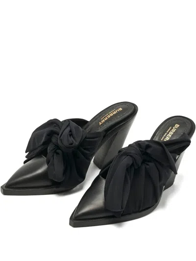 Pre-owned Burberry Tillington Mules In Black