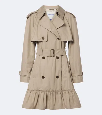 Burberry Tillydrine Cotton Gabardine Trench Coat In Neutral