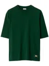 Burberry Ekd Logo-patch Jersey T-shirt In Green