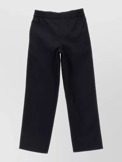 Burberry Titan Cotton Blend Pants Side Pockets In Black