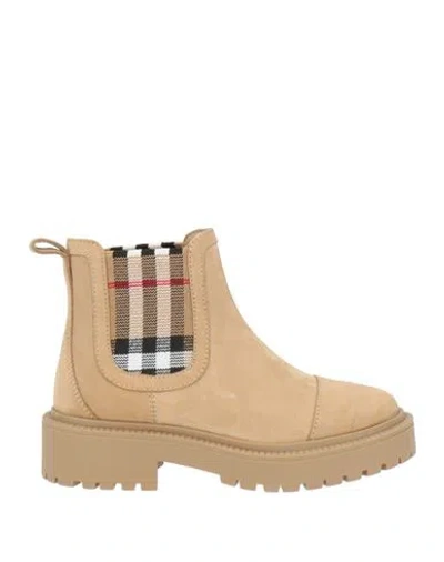 Burberry Babies'  Toddler Boy Ankle Boots Camel Size 10c Leather In Brown
