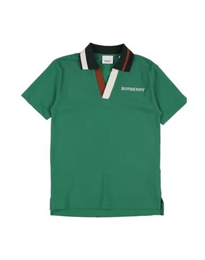 Burberry Babies'  Toddler Boy Polo Shirt Green Size 4 Cotton