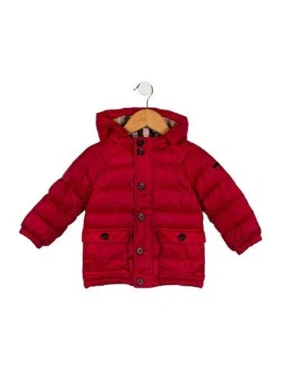 Pre-owned Burberry Babies' Toddler Boys' Coat In Red