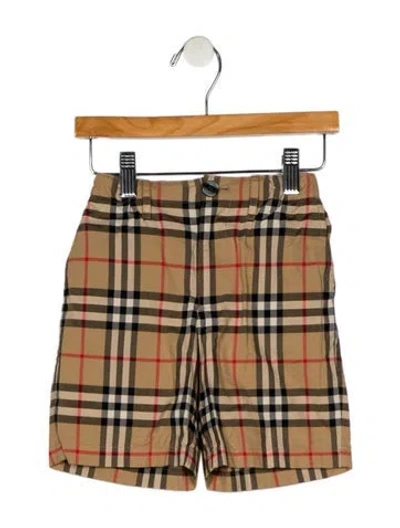 Pre-owned Burberry Babies' Toddler Boys' House Check Shorts In Brown