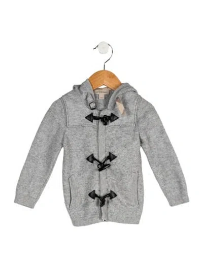 Pre-owned Burberry Babies' Toddler Boys' Knit Hoodie In Gray