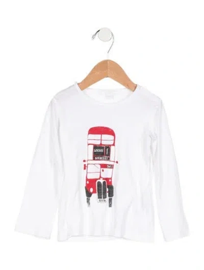 Pre-owned Burberry Babies' Toddler Boys' London Bus Graphic T-shirt In White