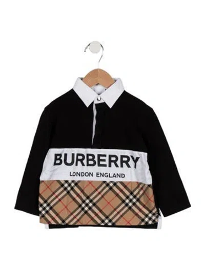 Pre-owned Burberry Babies' Toddler Boys' Long Sleeve Shirt In Black