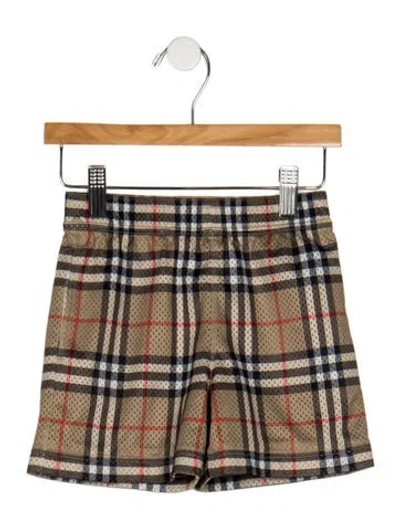 Pre-owned Burberry Babies' Toddler Boys Mesh Shorts In Brown
