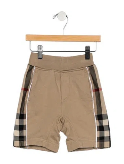 Pre-owned Burberry Babies' Toddler Boys' Nova Check Shorts In Neutrals