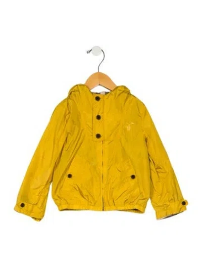 Pre-owned Burberry Babies' Toddler Boys' Nylon Rain Jacket In Yellow