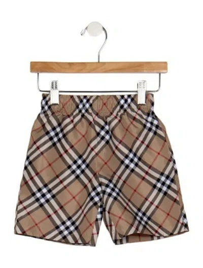Pre-owned Burberry Babies' Toddler Boys Patterned Shorts In Brown