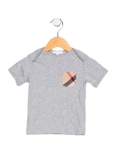 Pre-owned Burberry Babies' Toddler Boys' Pocket Tee In Gray