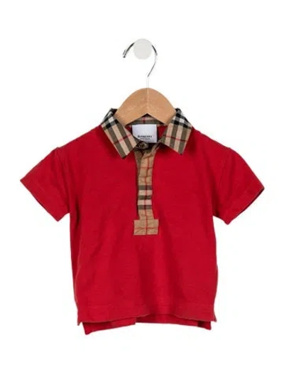 Pre-owned Burberry Babies' Toddler Boys' Polo In Red