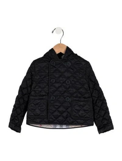 Pre-owned Burberry Babies' Toddler Boys' Quilted Jacket In Black