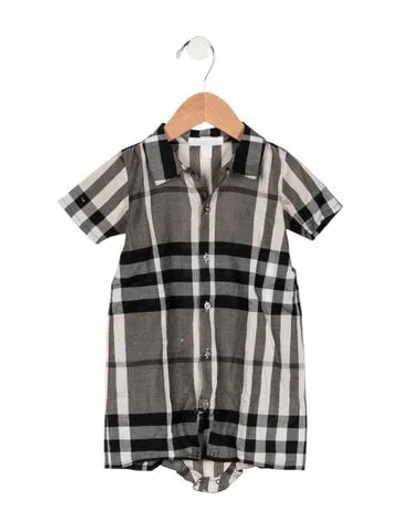 Pre-owned Burberry Babies' Toddler Boys' Romper In Gray