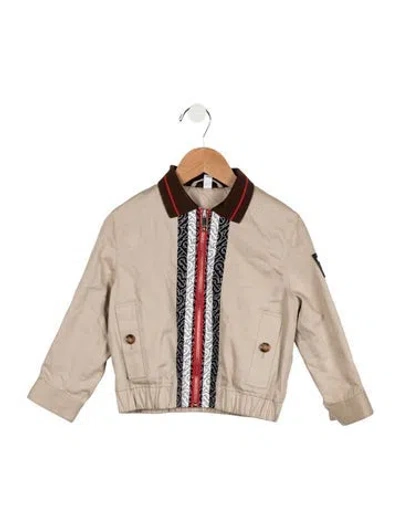 Pre-owned Burberry Babies' Toddler Boys' Tb Monogram Casual Jacket In Neutrals