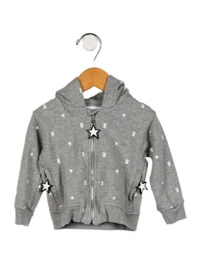 Pre-owned Burberry Babies' Toddler Boys' Tb Monogram Hoodie In Gray