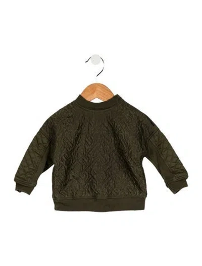 Pre-owned Burberry Babies' Toddler Boys' Tb Quilted Sweatshirt In Green