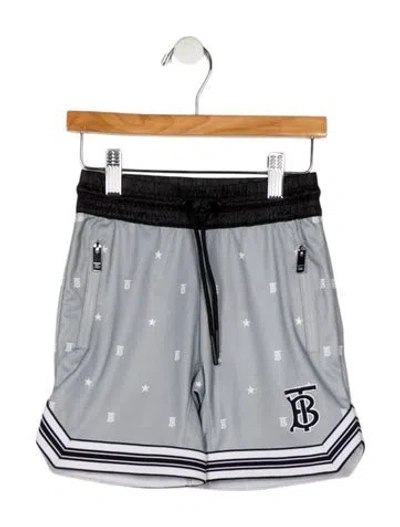 Pre-owned Burberry Babies' Toddler Boys' Tb Star Basketball Shorts In Gray