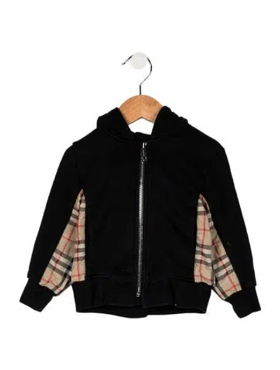 Pre-owned Burberry Babies' Toddler Boys' Vintage Check Zip Hoodie In Black