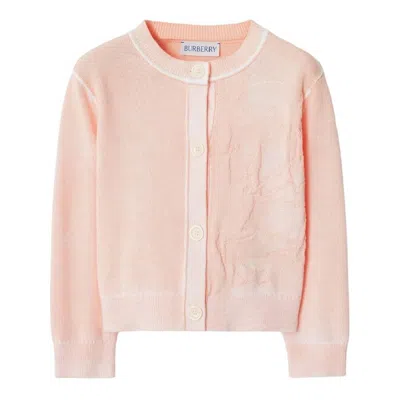 Burberry Toddler Cordelia Ekd Cotton Cardigan In Pink