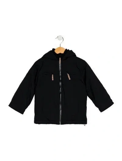 Pre-owned Burberry Babies' Toddler Embroidered Jacket In Black