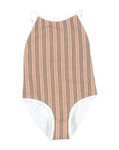 Burberry Babies'  Toddler Girl One-piece Swimsuit Camel Size 6 Polyamide, Elastane In Beige