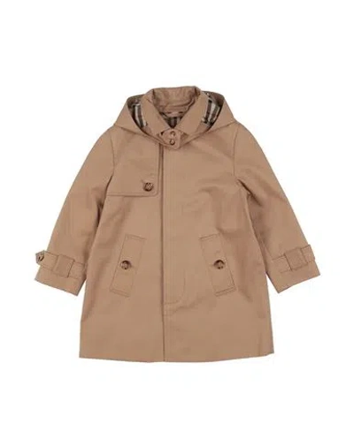Burberry Babies'  Toddler Girl Overcoat & Trench Coat Camel Size 4 Cotton In Brown