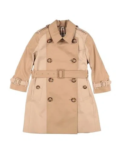 Burberry Babies'  Toddler Girl Overcoat & Trench Coat Camel Size 6 Cotton In Multi