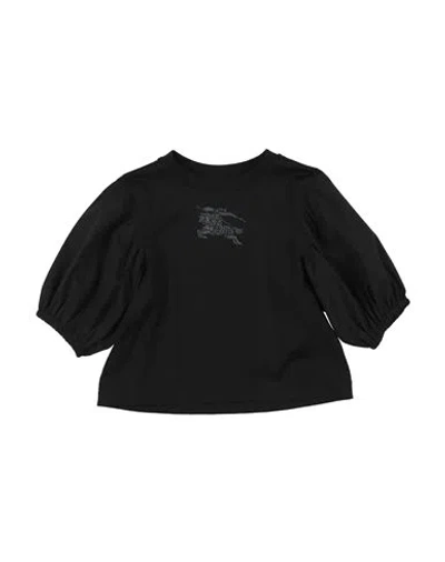 Burberry Babies'  Toddler Girl T-shirt Black Size 6 Cotton, Elastane