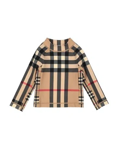 Burberry Babies'  Toddler Girl T-shirt Camel Size 4 Polyamide, Elastane In Brown