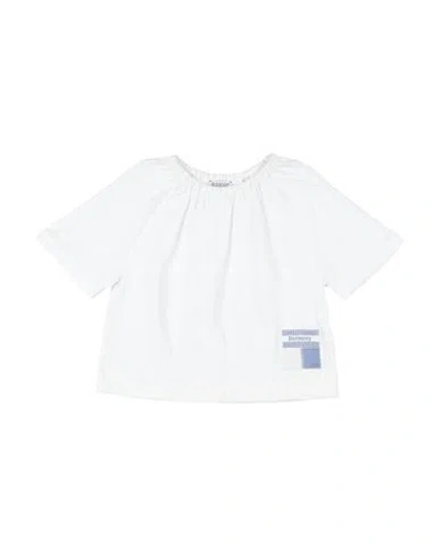 Burberry Babies' Logo-patch Cotton T-shirt In White
