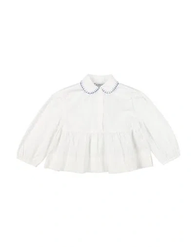 Burberry Babies'  Toddler Girl Top White Size 6 Cotton, Elastane