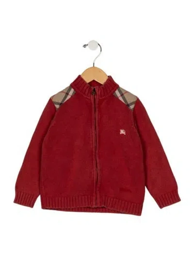 Pre-owned Burberry Babies' Toddler Girls Branded Zip Closure Jacket In Pink