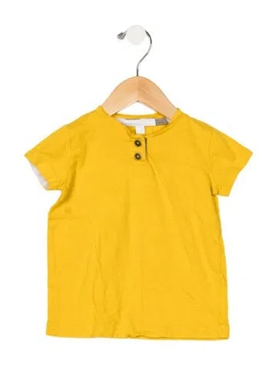 Pre-owned Burberry Babies' Toddler Girls Button Closure Shirt In Yellow