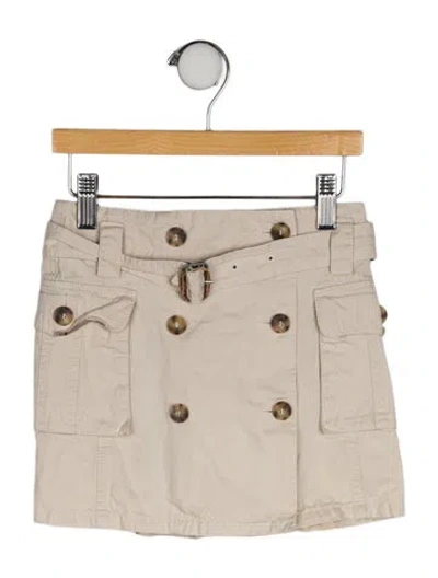 Pre-owned Burberry Babies' Toddler Girls' Cargo Skirt In Neutral