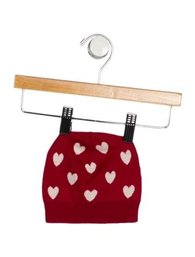 Pre-owned Burberry Babies' Toddler Girls' Cashmere Beanie In Red